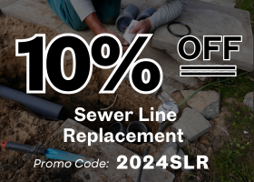 10% off Sewer Line Replacement