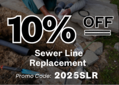 10% off Sewer Line Replacement